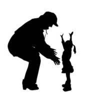 Vector silhouette of old people N6
