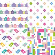 four colorful backgrounds collection N8