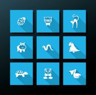 Vector flat baby toy icon set N3