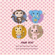 animal play music card N2