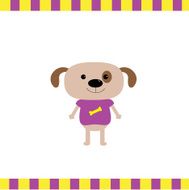 Cartoon dog boy card