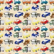 seamless cartoon car pattern