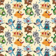 seamless monster pattern N14
