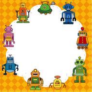 cartoon robot card N13