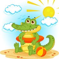 Crocodile on the beach N2