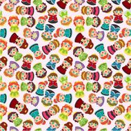 cartoon beautiful princess seamless pattern