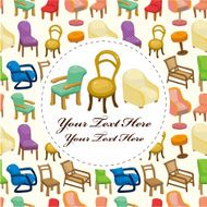 cartoon chair furniture card N3