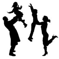Vector Silhouette Of People N51