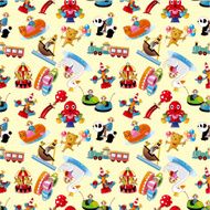 cartoon playground seamless pattern N3