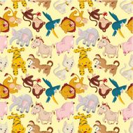 cartoon animal seamless pattern N5