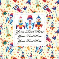 cartoon spaceship card N39