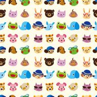 cartoon animal seamless pattern N6