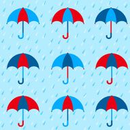 Seamless pattern with colorful umbrellas N2