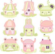 icons with houses for children&#039;s play