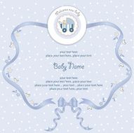 Baby boy announcement card N53