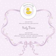 Baby girl shower card N87