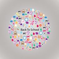 Back to School Circle Seamless children background N4