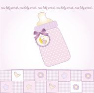 New baby announcement card N44