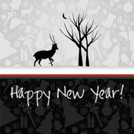 Happy New Year vector card or background N16