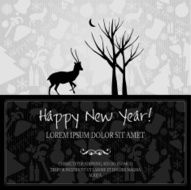 Happy New Year vector card or background N17