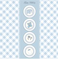 Baby boy announcement card N57