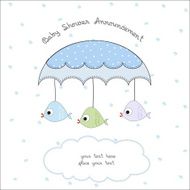 delicate baby shower card