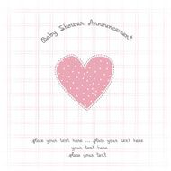 baby shower card with heart N2