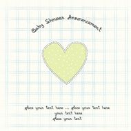 baby shower card with heart N3