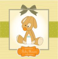 baby shower card with puppy N10