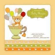 baby shower card with cute teddy bear N79