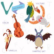 Very cute alphabet V letter