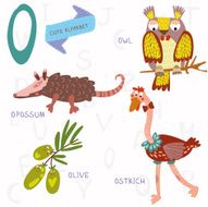 Very cute alphabet O letter