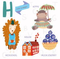 Very cute alphabet H letter