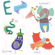 Very cute alphabet E letter