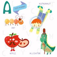 Very cute alphabet A letter