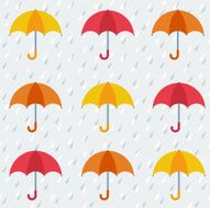 Seamless pattern with colorful umbrellas N3