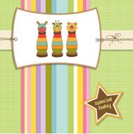 Baby shower card with toys N45