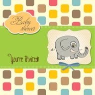 romantic baby announcement card N34
