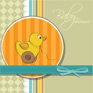 welcome card with duck toy N18