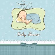 Baby shower card N155