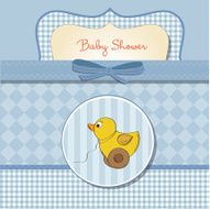 welcome card with duck toy N21