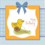 welcome card with duck toy N22