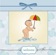 Baby boy shower card N103