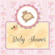 baby shower card with teddy N16