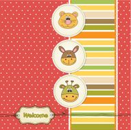Baby shower card with toys N47