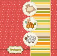 Baby shower card with toys N48