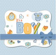 Baby boy shower card N104