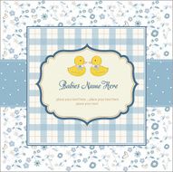 delicate babies twins shower card N3