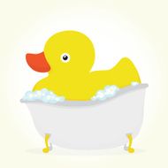 Rubber duck in a bath