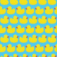 Yellow duck seamless vector pattern N2